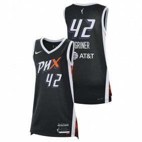 Women WNBA 2021 #42 Black Brittney Griner 25th Rebel Edition Jersey