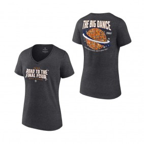 Women's Fanatics Branded Charcoal 2023 NCAA Men's Basketball Tournament March Madness Ball V-Neck T-Shirt