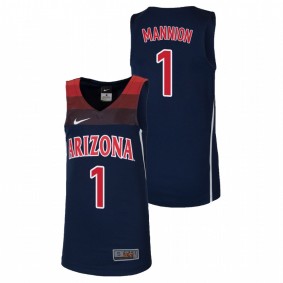 Youth Arizona Wildcats #1 Navy Nico Mannion College Basketball Replica Jersey