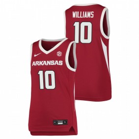 Youth Arkansas Razorbacks 2021 #10 Cardinal Jaylin Williams Team Basketball Jersey