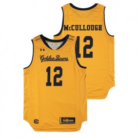 Youth California Golden Bears College Basketball #12 Gold Austin McCullough Replica Jersey