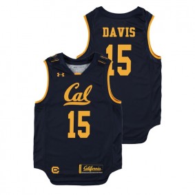 Youth California Golden Bears College Basketball #15 Navy Roman Davis Replica Jersey