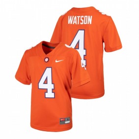 Youth Clemson Tigers #4 Orange Deshaun Watson Alumni Football Game Jersey