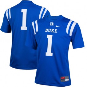 Youth Duke Blue Devils #1 Royal NCAA Football Jersey