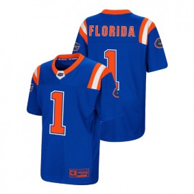 Youth Florida Gators Authentic #1 Royal Foos-Ball Football Colosseum Jersey