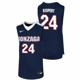 Youth Gonzaga Bulldogs #24 Navy Corey Kispert College Basketball Jersey