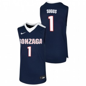 Youth Gonzaga Bulldogs #1 Navy Jalen Suggs College Basketball Jersey