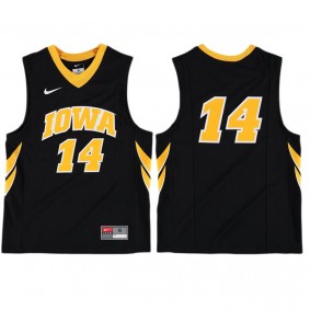 Youth Iowa Hawkeyes #14 Black Tank Top Basketball Performance Jersey