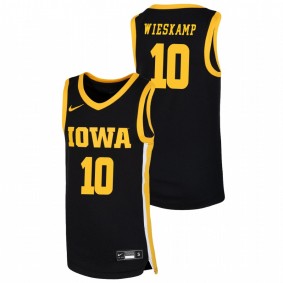 Youth Iowa Hawkeyes #10 Black Joe Wieskamp College Basketball Replica Jersey