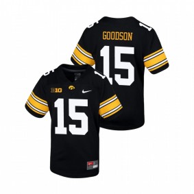 Youth Iowa Hawkeyes Tyler Goodson Black Nike Untouchable Football Jersey