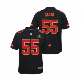 Youth Kansas City Chiefs Frank Clark Black Super Bowl LV Game Fashion Jersey