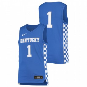 Youth Kentucky Wildcats College Basketball #1 Royal Replica Jersey