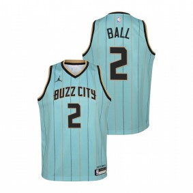 youth 2020-21 #2 Mint Green LaMelo Ball 2020 NBA Draft City Jersey