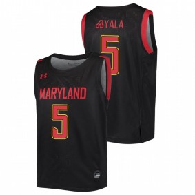 Youth Maryland Terrapins 2019-20 #5 Black Eric Ayala College Basketball Replica Jersey