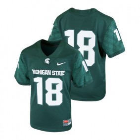 Youth Michigan State Spartans Nike #18 Green College Football Team Replica Jersey