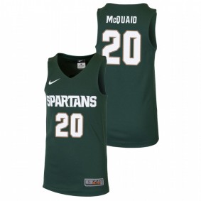 Youth Michigan State Spartans College Basketball #20 Green Matt McQuaid Replica Jersey