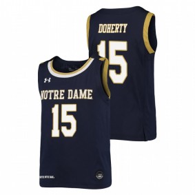 Youth Notre Dame Fighting Irish #15 Navy Chris Doherty College Basketball Replica Jersey