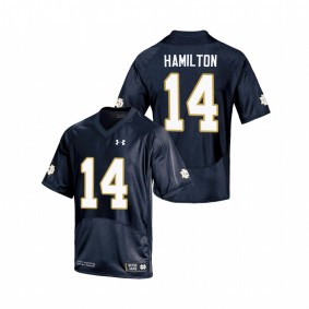 Youth Notre Dame Fighting Irish Kyle Hamilton Navy Replica Jersey