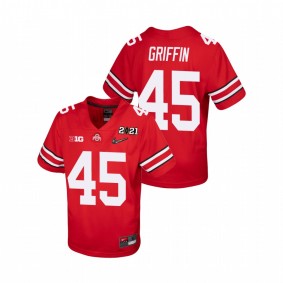 Youth Ohio State Buckeyes Archie Griffin Scarlet 2021 National Championship Jersey