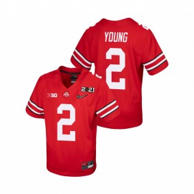 Youth Ohio State Buckeyes Chase Young Scarlet 2021 National Championship Jersey