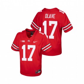 Youth Ohio State Buckeyes Chris Olave Scarlet College Football Replica Jersey