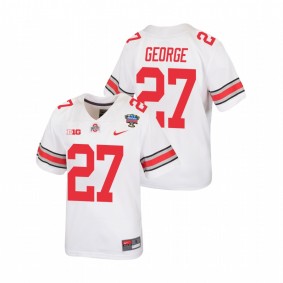 Youth Ohio State Buckeyes Eddie George White 2021 Sugar Bowl Replica Jersey