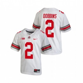 Youth Ohio State Buckeyes J.K. Dobbins White Replica College Football Jersey