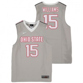 Youth Ohio State Buckeyes College Basketball #15 Gray Kam Williams Replica Jersey