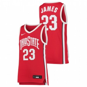 LeBron James Ohio State Buckeyes Scarlet Replica College Basketball Jersey