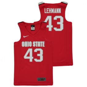 Youth Ohio State Buckeyes College Basketball #43 Red Matt Lehmann Replica Jersey