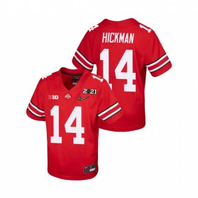 Youth Ohio State Buckeyes Ronnie Hickman Scarlet 2021 National Championship Jersey