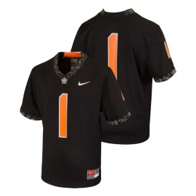 Youth Oklahoma State Cowboys and Cowgirls Nike #1 Black College Football Team Replica Jersey