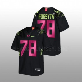 Alex Forsyth Oregon Ducks Breast Cancer Awareness Black Youth Jersey Untouchable Football