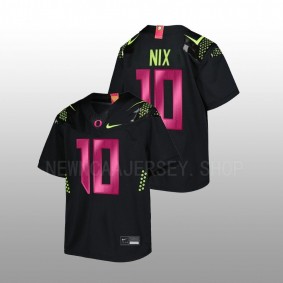 Bo Nix Oregon Ducks Breast Cancer Awareness Black Youth Jersey Untouchable Football