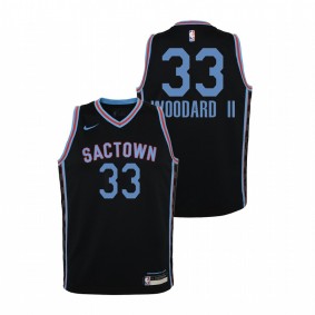 Youth 2020-21 #33 Black Robert Woodard II 2020 NBA Draft City Jersey