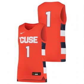 Youth Syracuse Orange College Basketball #1 Orange Replica Jersey