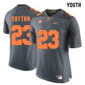 Youth Tennessee Volunteers Football #23 Grey College Cameron Sutton Jersey