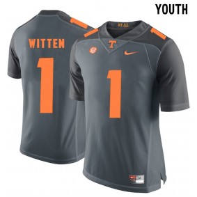 Youth Tennessee Volunteers Football #1 Grey College Jason Witten Jersey