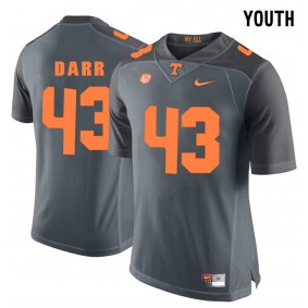 Youth Tennessee Volunteers Football #43 Grey College Matt Darr Jersey