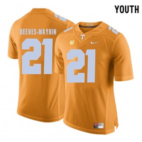 Youth Tennessee Volunteers Football #21 Orange College Jalen Reeves-Maybin Jersey