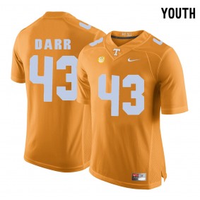 Youth Tennessee Volunteers Football #43 Orange College Matt Darr Jersey