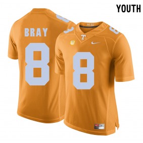 Youth Tennessee Volunteers Football #8 Orange College Tyler Bray Jersey