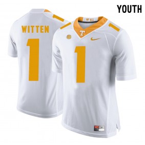 Youth Tennessee Volunteers Football #1 White College Jason Witten Jersey