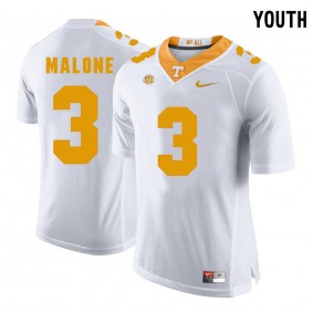 Youth Tennessee Volunteers Football #3 White College Josh Malone Jersey