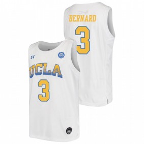 Youth UCLA Bruins 2019-20 #3 White Jules Bernard College Baketball Replica Jersey