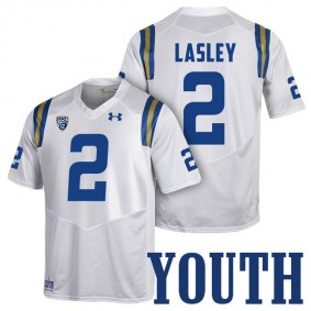 Youth UCLA Bruins Jordan Lasley #2 White College 2017 Season New Under Armour Player Jersey