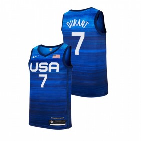 Youth USA Basketball #7 Blue Kevin Durant Player 2020 Summer Olympics Jersey