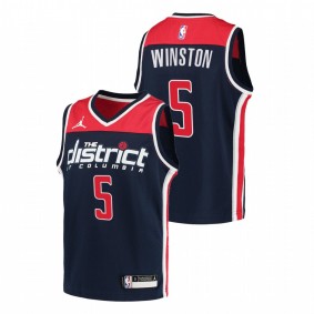 Youth Washington Wizards Cassius Winston 2020-21 Navy 2020 NBA Draft Statement Jumpman Jersey