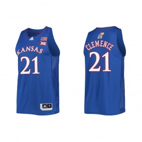 Zach Clemence Kansas Jayhawks adidas College Basketball Jersey Royal