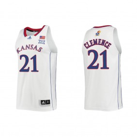 Zach Clemence Kansas Jayhawks adidas Swingman College Basketball Jersey White